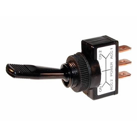 THE BEST CONNECTION 20 Amp 12V Black Toggle Switch 2620F